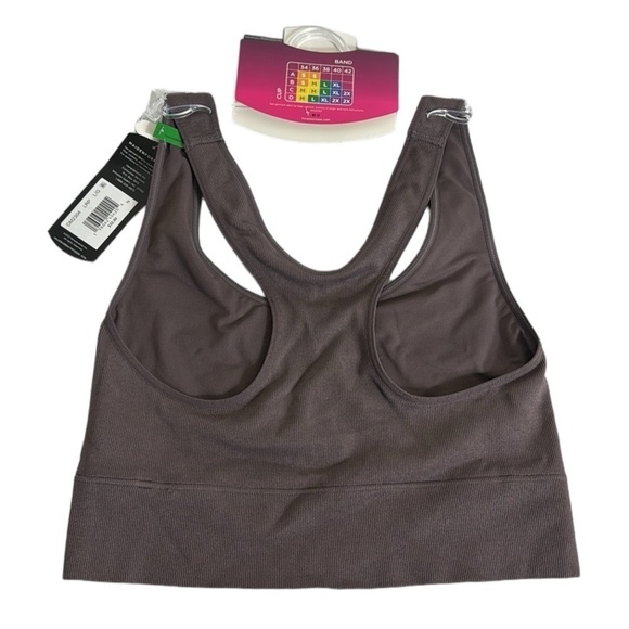 MAIDENFORM Seamless Lounge Bra Large Sparrow (Purple Brown) NWT - Picture 4 of 11